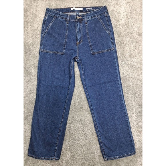 Denim - !IT Marty Jeans Womens Sz 8 High Rise Straight Leg Ankle Denim Blue Stretch